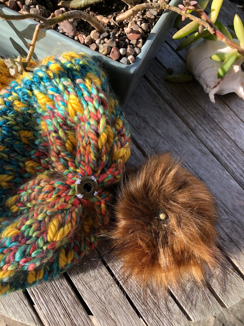 gift for teen,faux fur pom,winter hat gift for her Fitted beanie,toque tam beanie