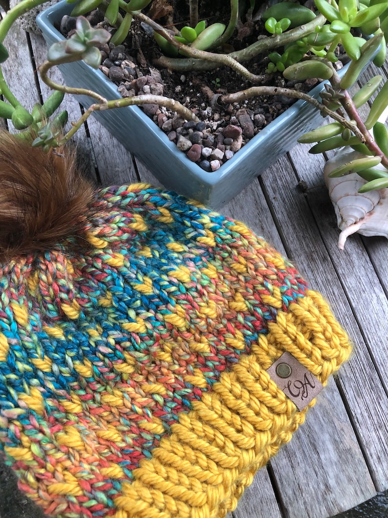 gift for teen,faux fur pom,winter hat gift for her Fitted beanie,toque tam beanie