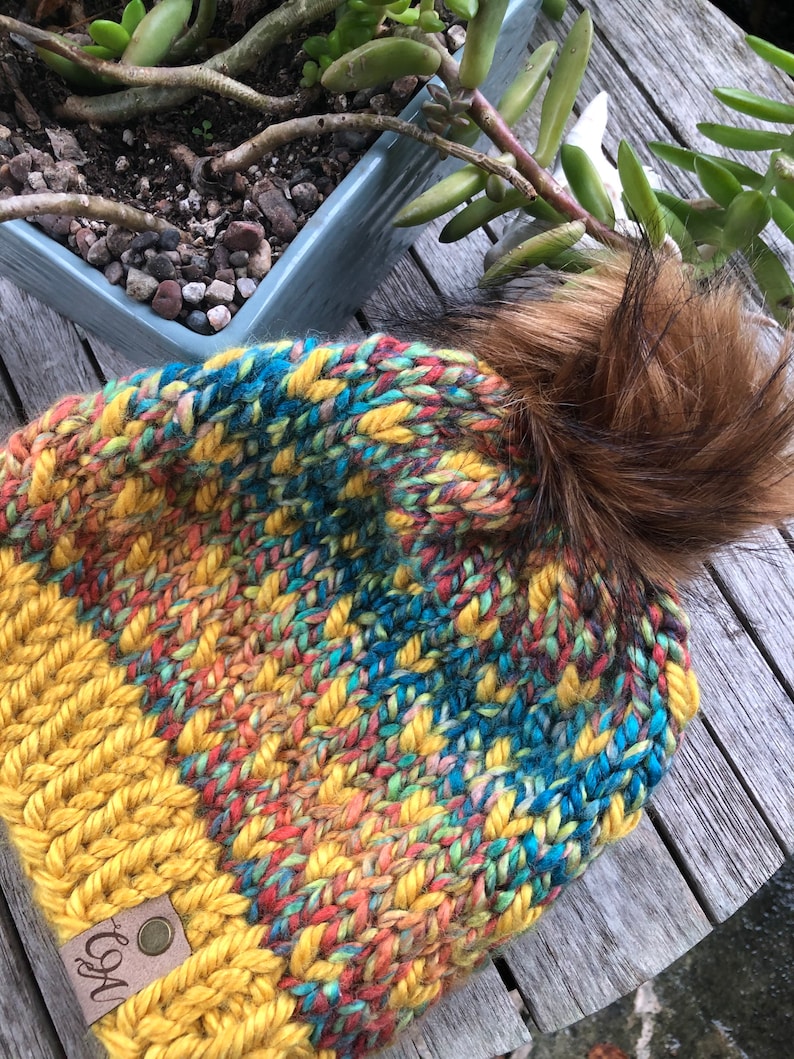 gift for teen,faux fur pom,winter hat gift for her Fitted beanie,toque tam beanie
