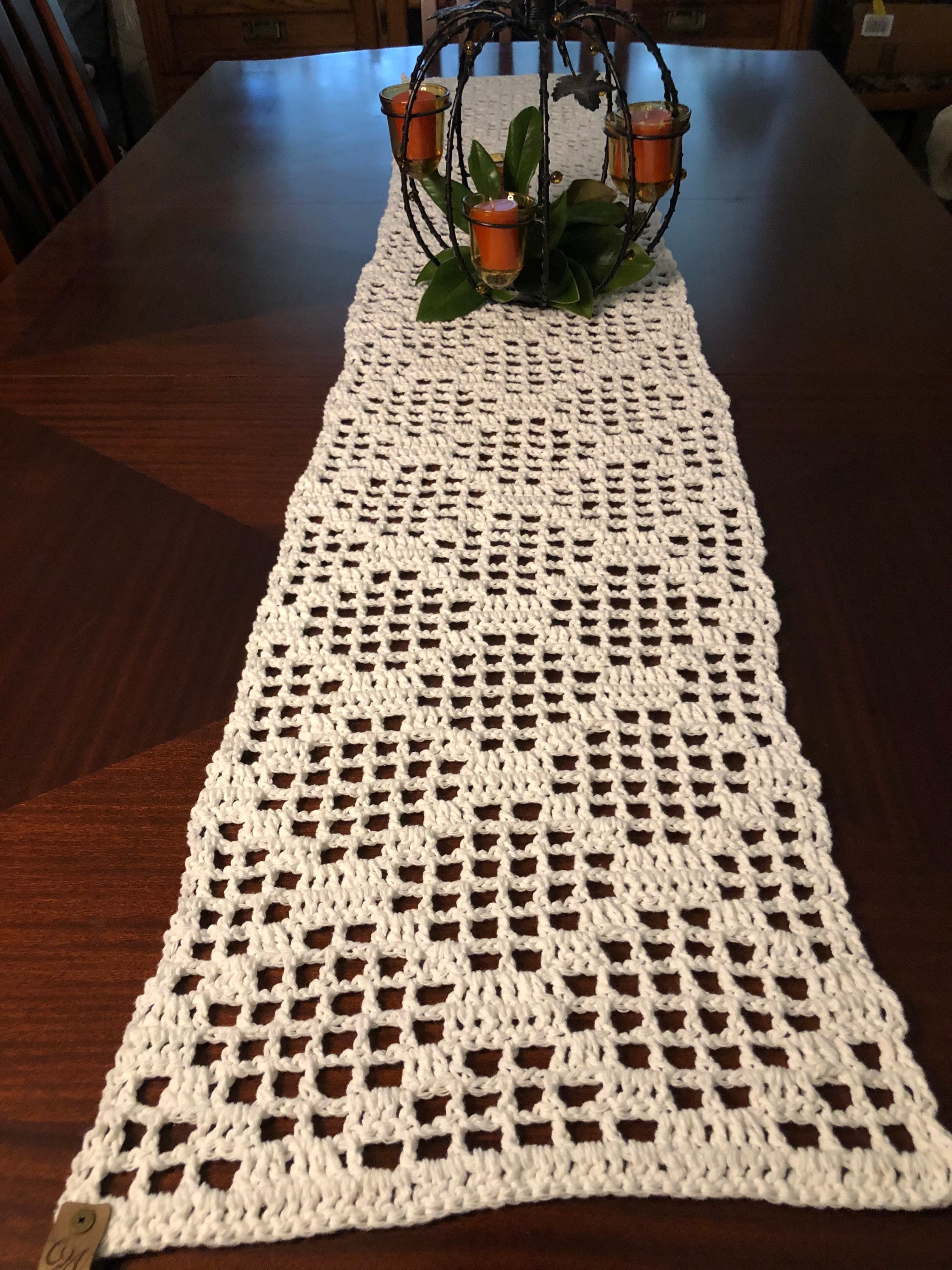 Pattern Only//modern Crochet Table Runner Pattern,farmhouse Chic Table Runner Pattern, Tapete