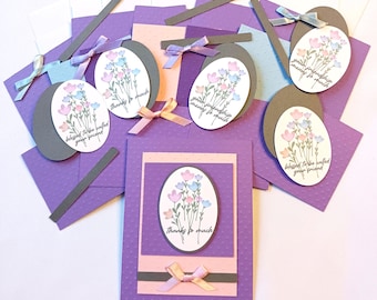 DIY Handmade Embossed Pastel Friendship Card Making Kit With Envelopes: (6 Cards)