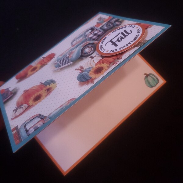 Kit para hacer tarjetas de felicitación con calabazas de otoño, kit para hacer tarjetas hechas a mano, kit para hacer tarjetas de felicitación caseras, kit para hacer tarjetas de otoño, crea tu propia tarjeta