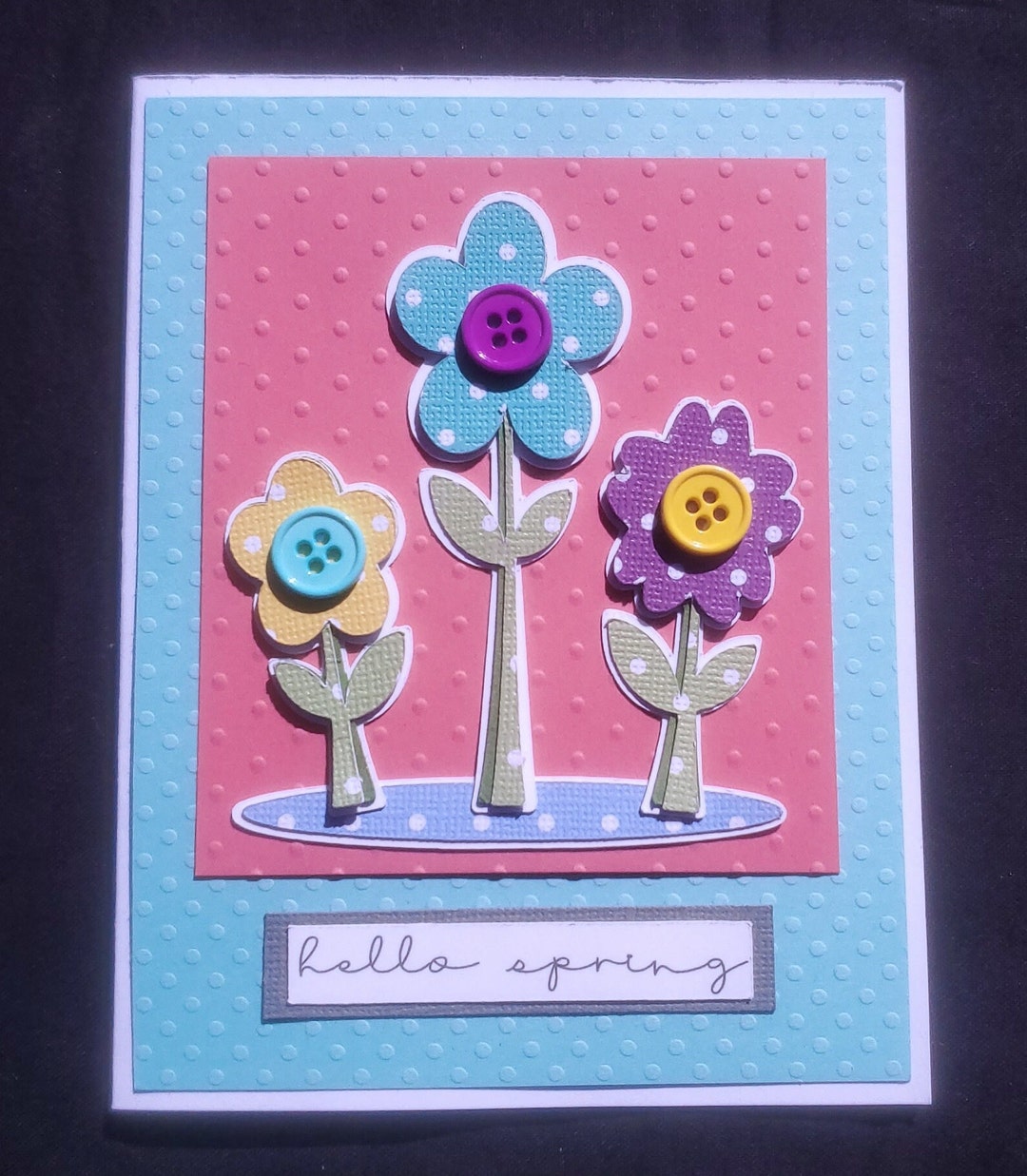 DIY Buttons and Flowers Card Making Kit With Sentiment Assortment