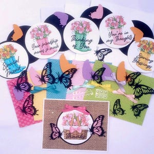 Embossed Handmade DIY Greeting Card Making Kit With Envelopes (6 cards)