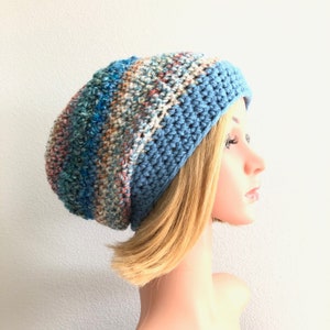 Crochet striped slouch hat, PICK COLORS, NEW listing, winter slouch hat, women's  crochet slouch beanie, ready to ship, free shipping.