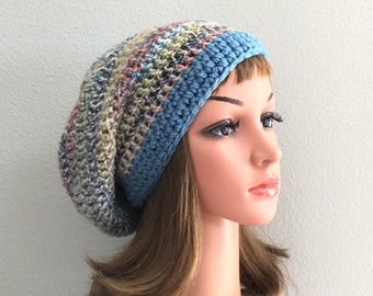 Gathered Hat Slouch Hat Cute Chic Hip Slouchy Hat Worsted Weight Yarn Scrunch Hat Easy Crochet Pattern Teen Girls Women