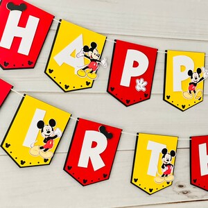 Mickey Mouse Banner, Mickey Mouse Decor, Mickey Birthday