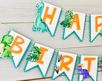 Dino Banner, Dinosaur Banner, Dino Birthday,  Dino Party Decor
