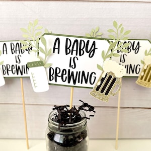 Baby is Brewing Centerpieces, Baby is Brewing Decorations, Baby Shower Centerpieces, Baby Shower Decor image 2