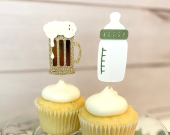 Baby is Brewing Cupcake Toppers, Baby is Brewing Decorations, Baby Shower Cupcake Toppers, Baby Shower Decor