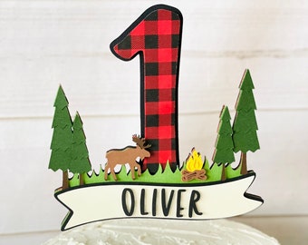 Lumberjack Cake Topper, Lumberjack Birthday, Decor
