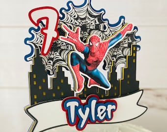 Spiderman Cake Topper, Spiderman Birthday, Spiderman Decor, Spiderman Party