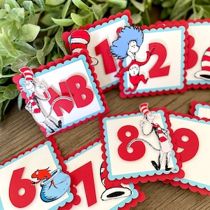 Cat in the Hat Photo Banner, Dr Seuss Birthday Banner, Dr Seuss Photo Banner Dr Seuss Decoractions