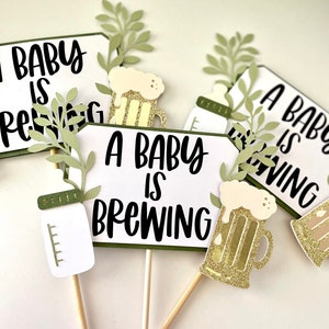 Baby is Brewing Centerpieces, Baby is Brewing Decorations, Baby Shower Centerpieces, Baby Shower Decor image 1