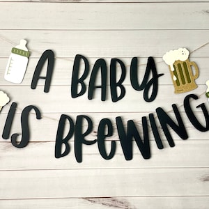 Baby is Brewing Banner, Baby Shower Decor - Etsy