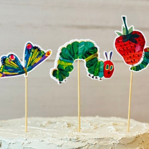 Hungry Caterpillar Cupcake Toppers