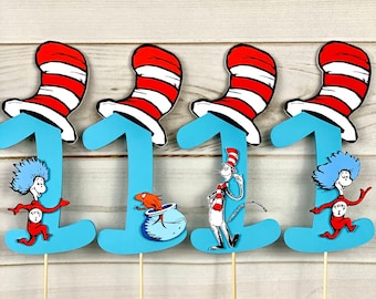 Cat in the Hat Birthday, Dr Seuss Centerpiece, Dr Seuss Cat in the
