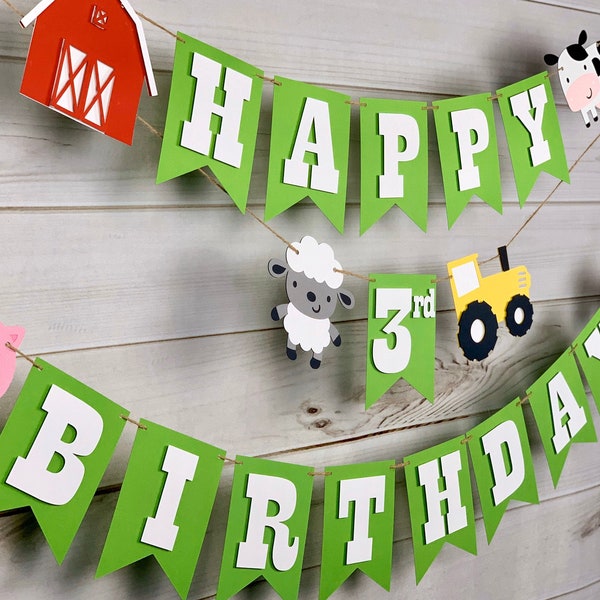 Farm Animal Banner, Barnyard Banner, Barnyard Theme Party, Barnyard Party Decor