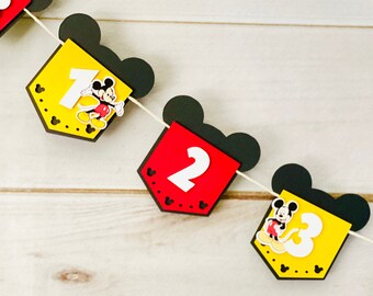 Mickey Photo Banner, Mickey Mouse Decor, Mickey Birthday