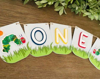 Hungry Caterpillar Banner, Caterpillar Birthday, Caterpillar Banner, High Chair Banner