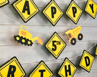Construction Banner, Construction Party, Construction Birthday Banner, Decoration