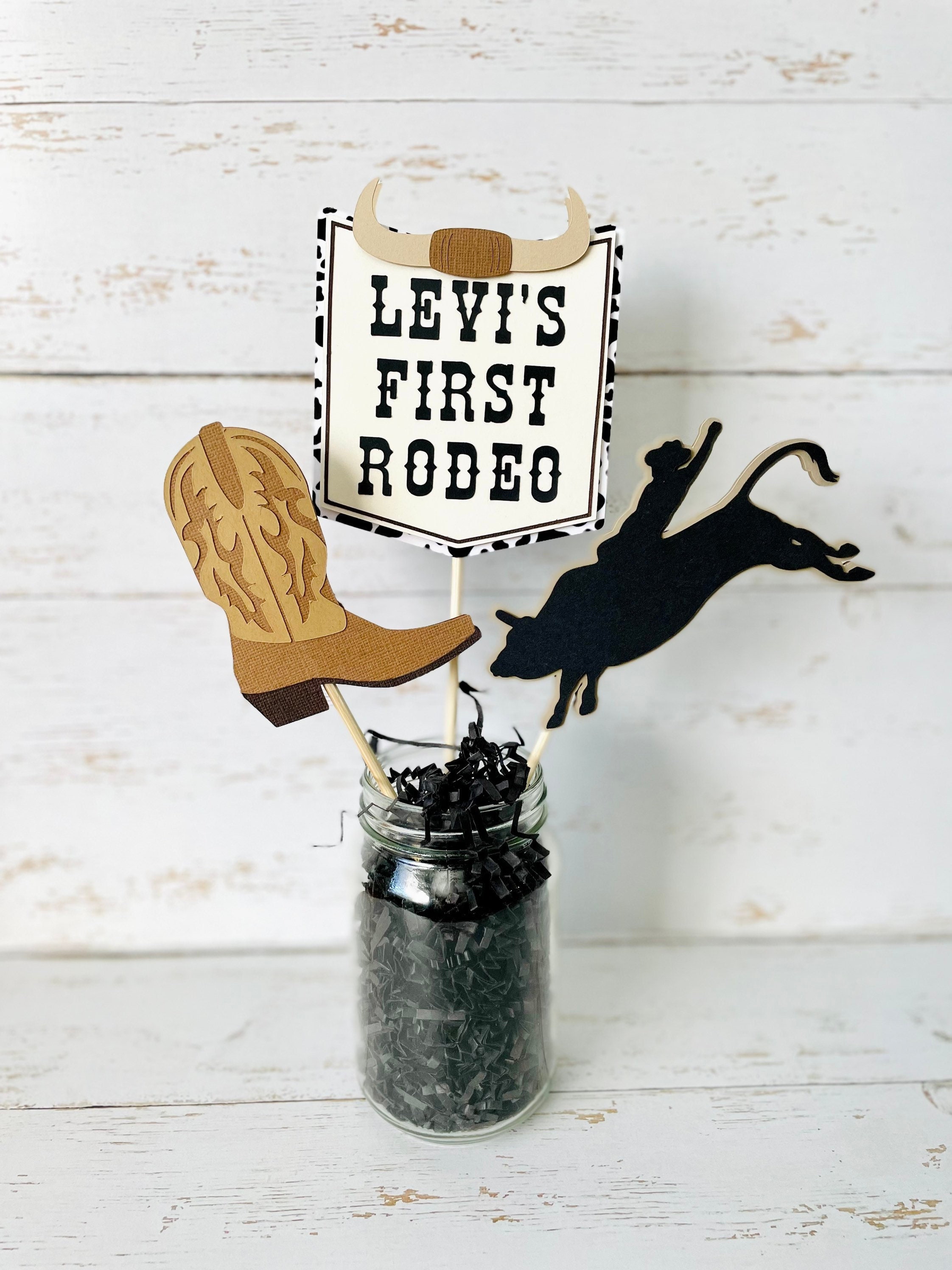 My First Rodeo Centerpieces Western Centerpieces Cowboy Cowgirl Birthday Decor 3 pieces