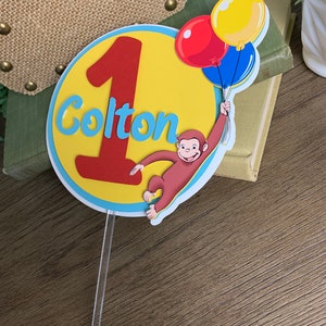 Curious George Cake Topper, Curious George Birthday, Curious George ...