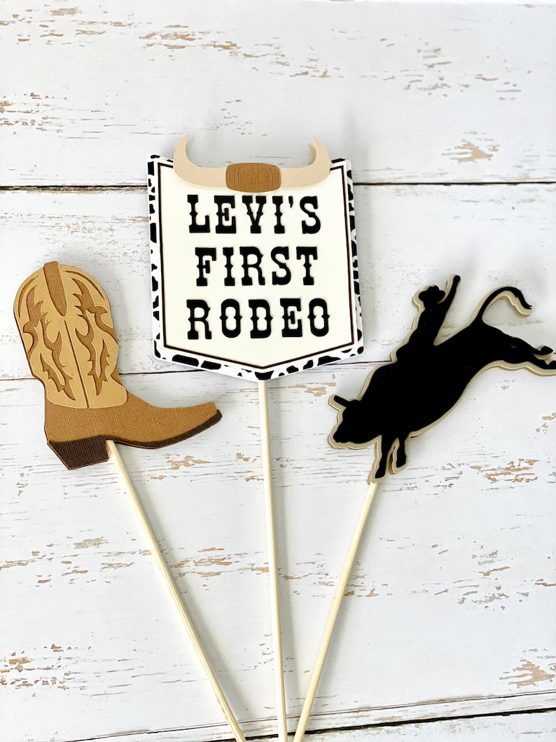 My First Rodeo Centerpieces Western Centerpieces Cowboy - Etsy