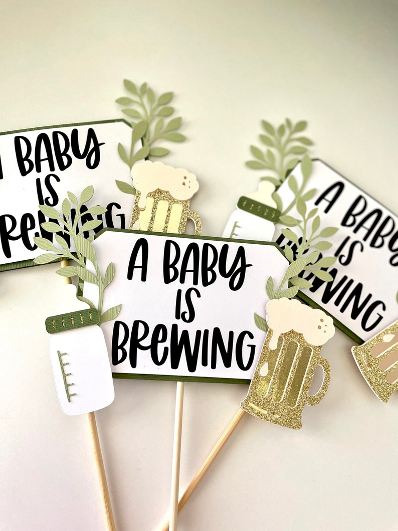 Baby is Brewing Centerpieces, Baby is Brewing Decorations, Baby Shower Centerpieces, Baby Shower Decor image 1