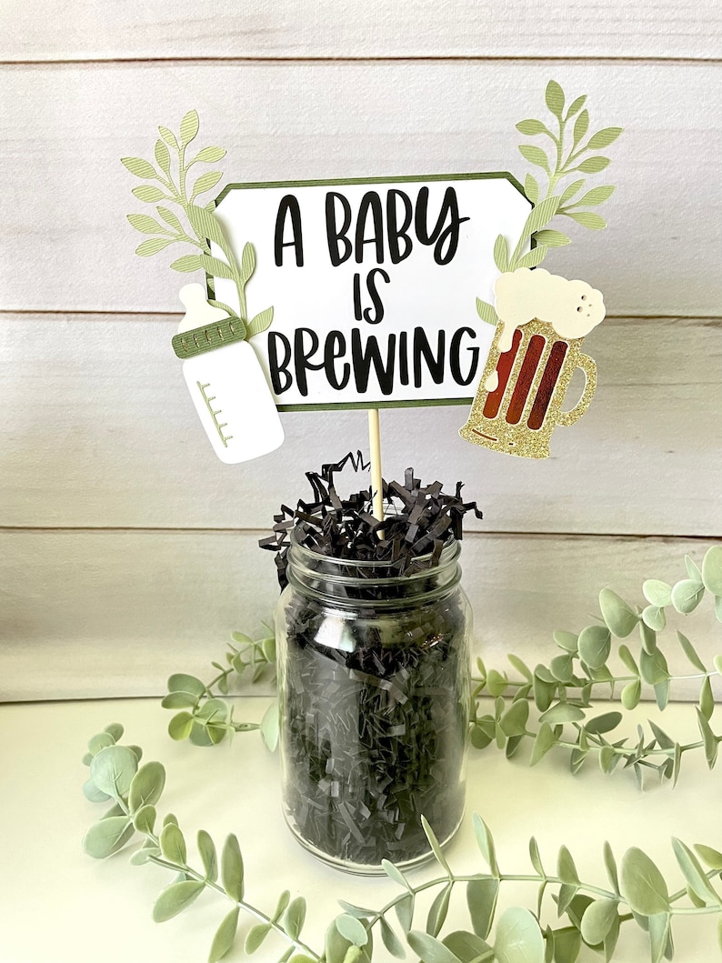 Baby is Brewing Centerpieces, Baby is Brewing Decorations, Baby Shower Centerpieces, Baby Shower Decor image 3