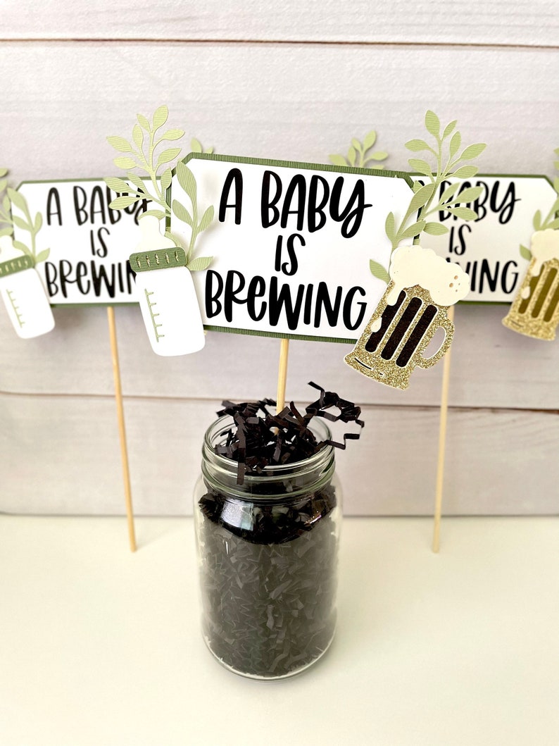 Baby is Brewing Centerpieces, Baby is Brewing Decorations, Baby Shower Centerpieces, Baby Shower Decor image 2