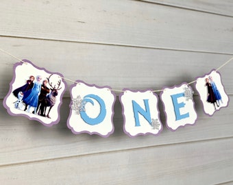 Frozen High Chair Banner, Frozen Banner, Frozen Birthday Banner, Frozen Theme Birthday Party, Frozen Decorations