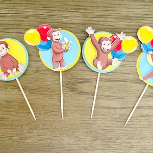 Curious George Cake Topper, Curious George Birthday, Curious George ...