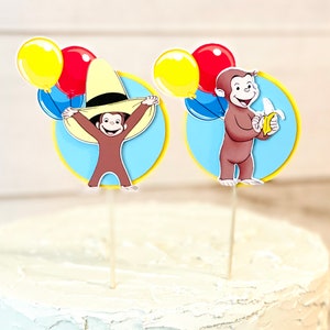 Curious George Cake Topper, Curious George Birthday, Curious George ...
