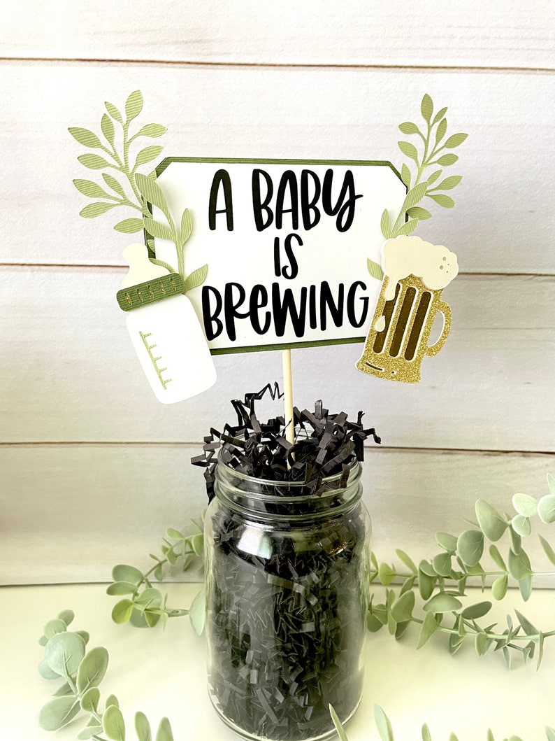 Baby is Brewing Centerpieces, Baby is Brewing Decorations, Baby Shower Centerpieces, Baby Shower Decor image 5