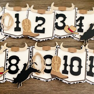 "My First Rodeo" Banner - Brown Western Cowboy 1st Birthday Bunting Garland Decor - View #5