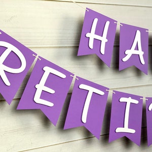 Happy Retirement Banner, Retirement Banner, Banner