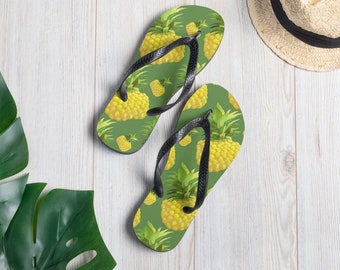 Pineapple Pattern | Food Illustration | Flip-Flops