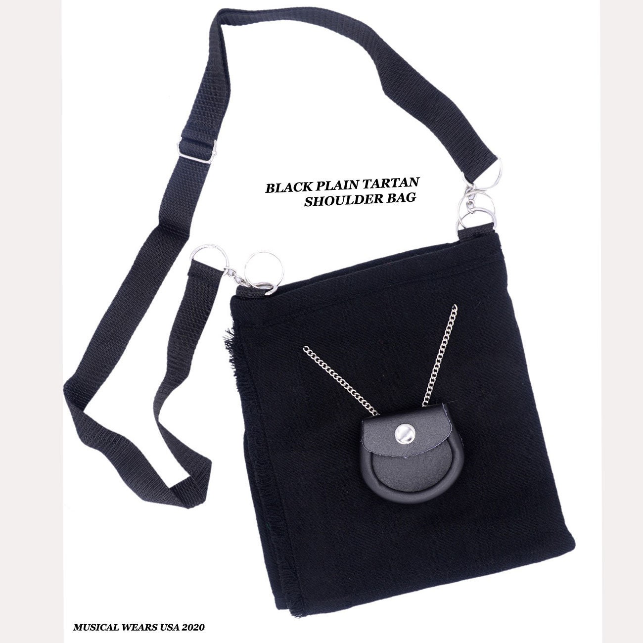 plain black shoulder bag