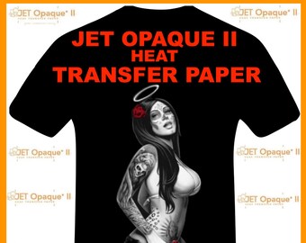 Neenah Jet Opaque II Inkjet Heat Transfer Paper - Iron On Transfer Paper for Dark Colors of 8.5 X 11" sheets. FREE SHIPPING!