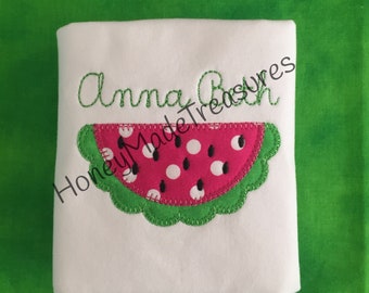 Watermelon Shirt/Appliqué Girl Spring Summer Shirt
