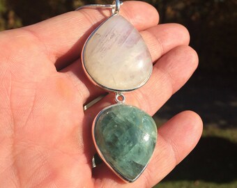 Aquamarine and Moonstone 925 Silver
