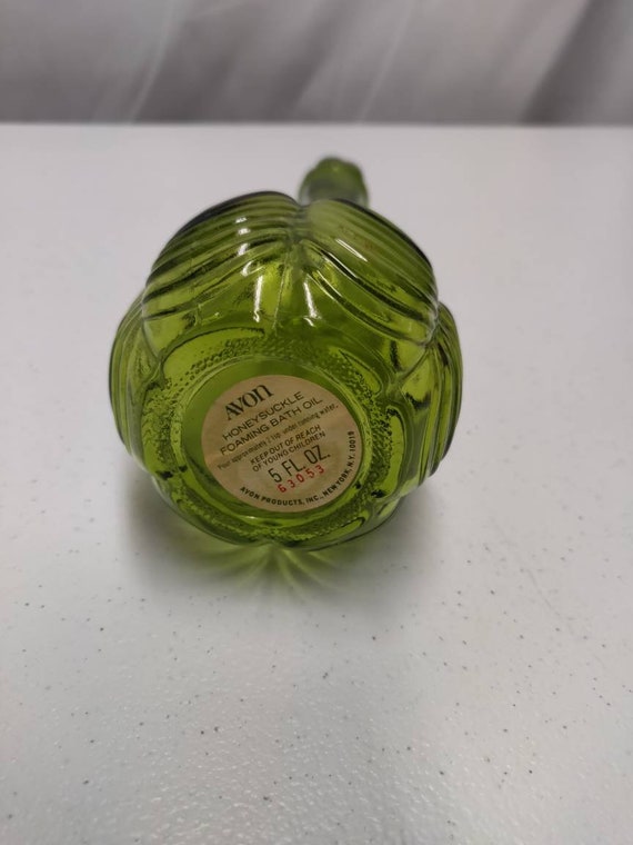Vintage Avon Green Perfume/Body Wash Bottle - image 2