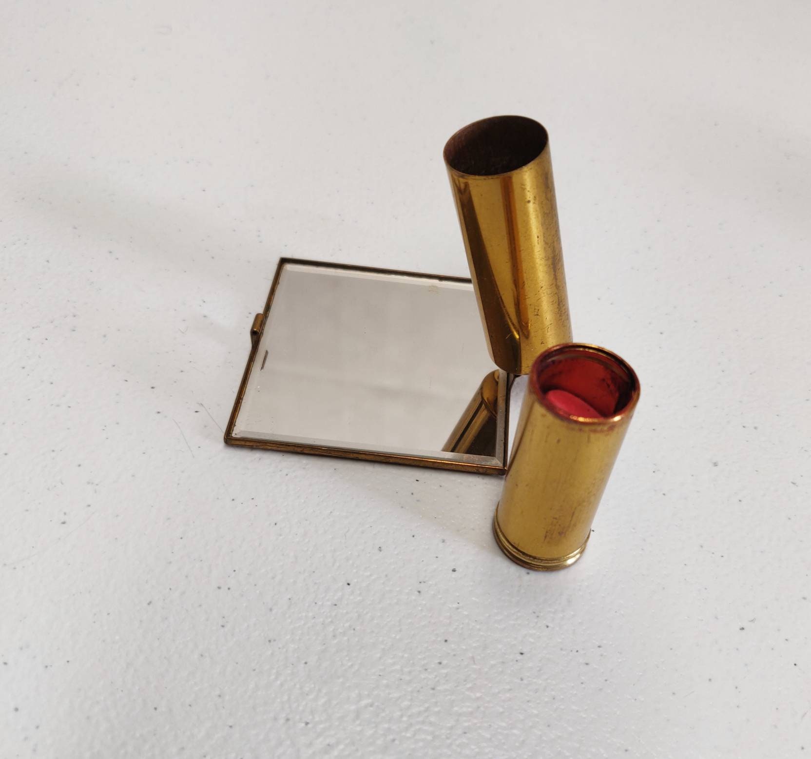 Vintage lipstick holder with mirror lipstick tube Etsy