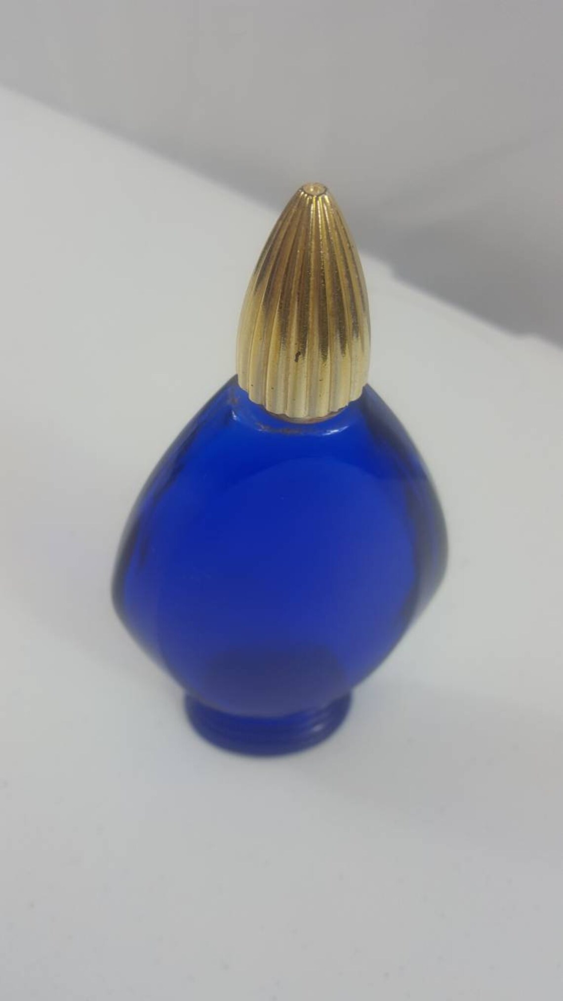 Vintage Cobalt Blue Perfume Bottle - Etsy