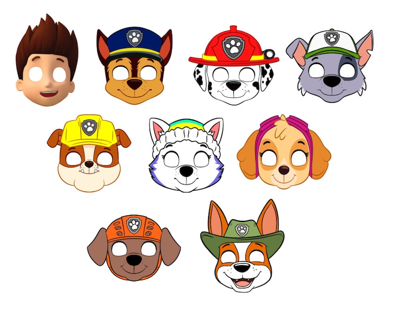 PAW Patrol Printable Mask Template