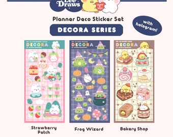 Sticker Sheet - DECORA | Bullet Journal Stickers, Planner Stickers, Book Stickers, cute Animal Kawaii style - Laptop Water Bottle