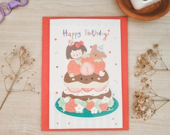 Cute Holiday Xmas Birthday Greeting Cards with Envelopes