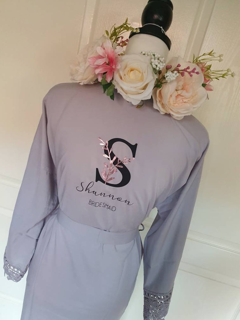 Cotton Wedding Dressing Gown/bridesmaid/bride Robe/cotton and Etsy UK