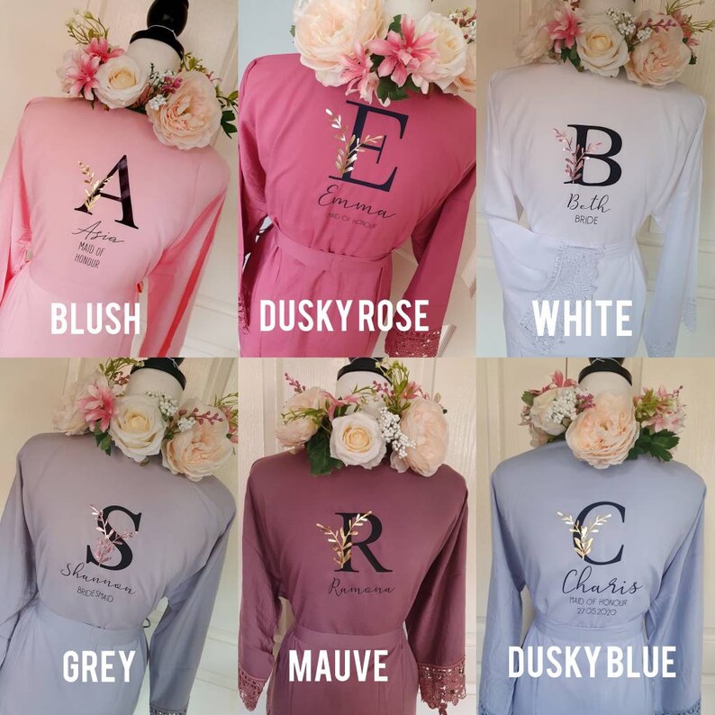 bridesmaid dressing gowns